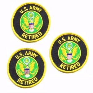 NEW 3-PACK ARMY VETERAN IRON ON PATCHES BADGES